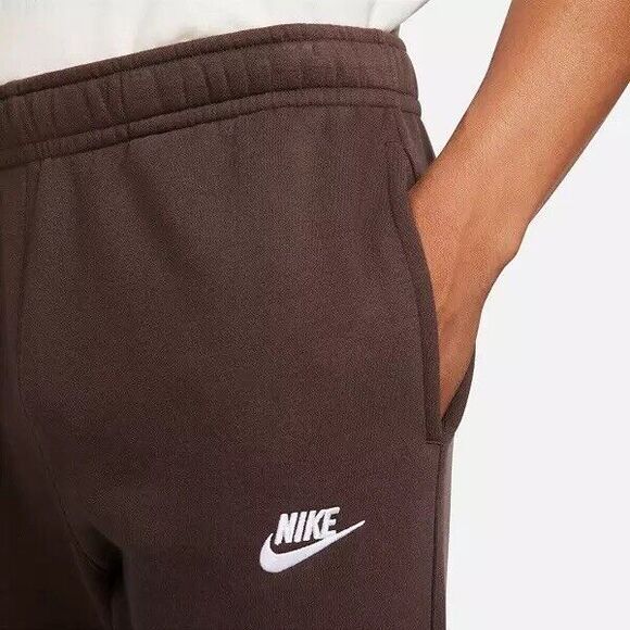Nike Sportswear Club Fleece Joggers Men's Size 2XL Baroque Brown White NEW - Picture 3 of 7